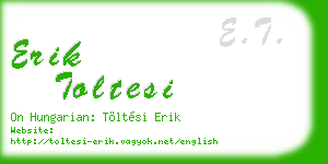 erik toltesi business card